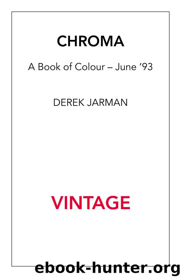 Chroma by Derek Jarman free ebooks download